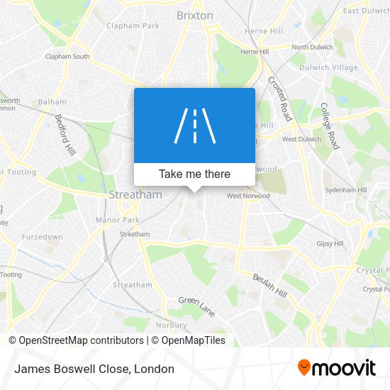 James Boswell Close map