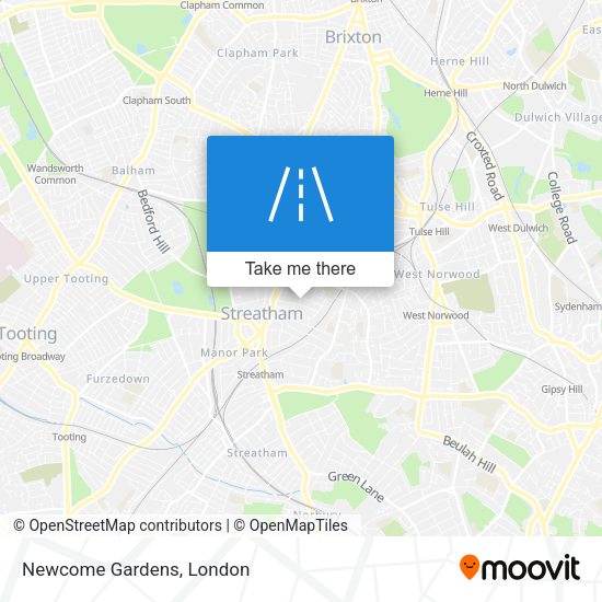 Newcome Gardens map