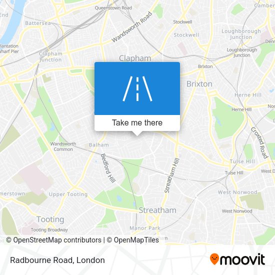 Radbourne Road map