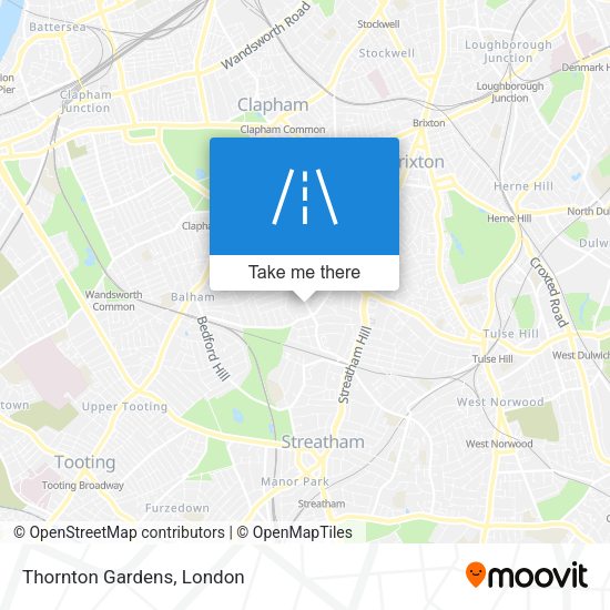 Thornton Gardens map