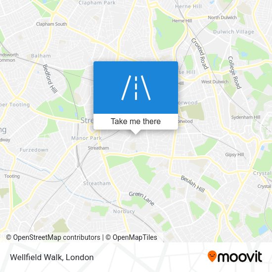 Wellfield Walk map
