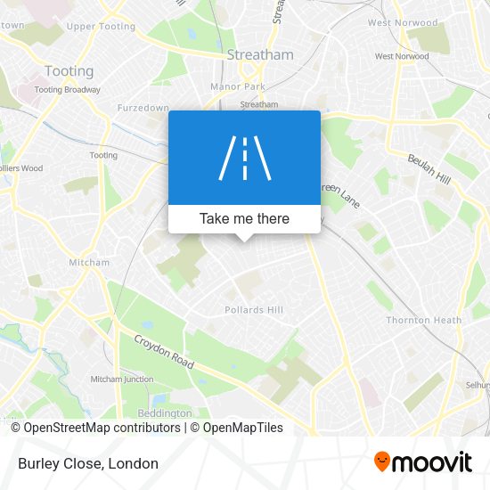 Burley Close map