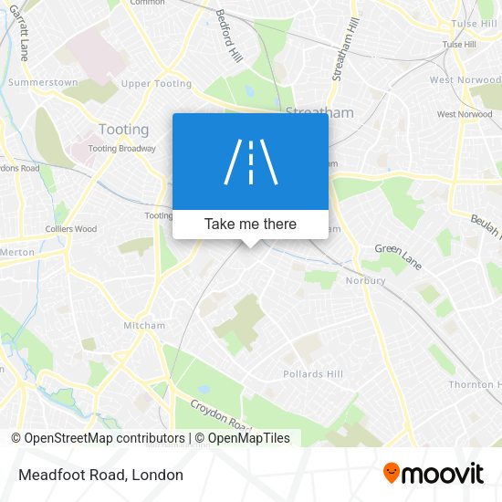 Meadfoot Road map