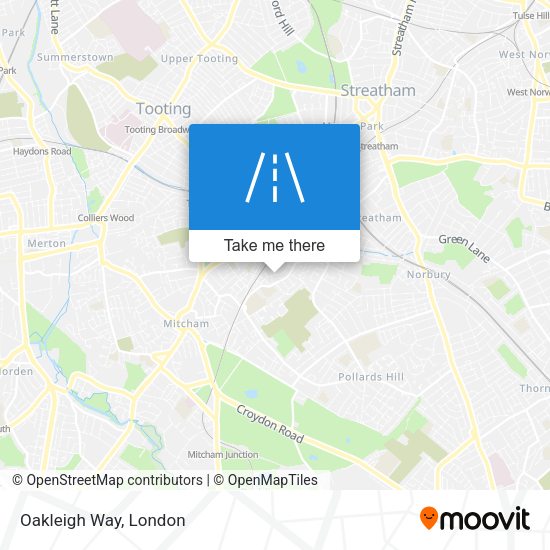 Oakleigh Way map