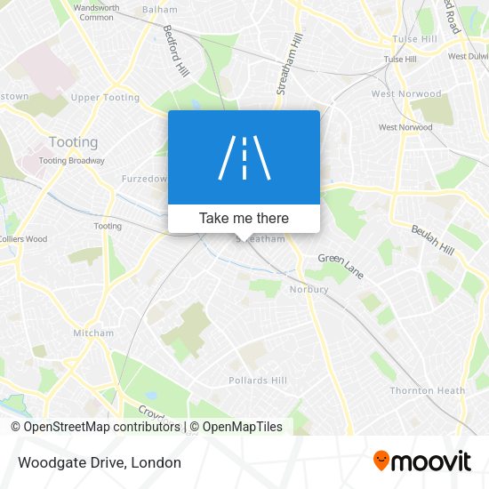 Woodgate Drive map