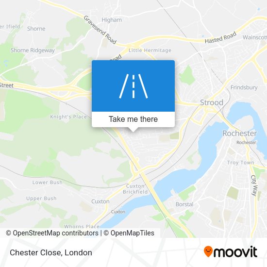 Chester Close map
