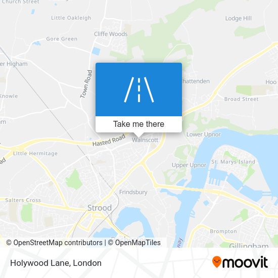 Holywood Lane map