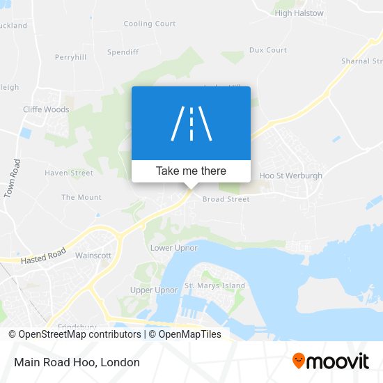 Main Road Hoo map