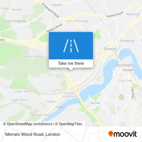 Merrals Wood Road map