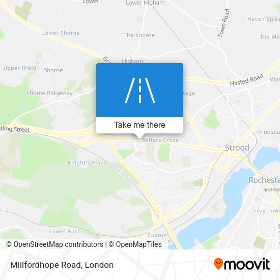 Millfordhope Road map