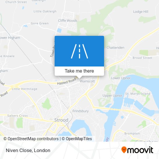 Niven Close map