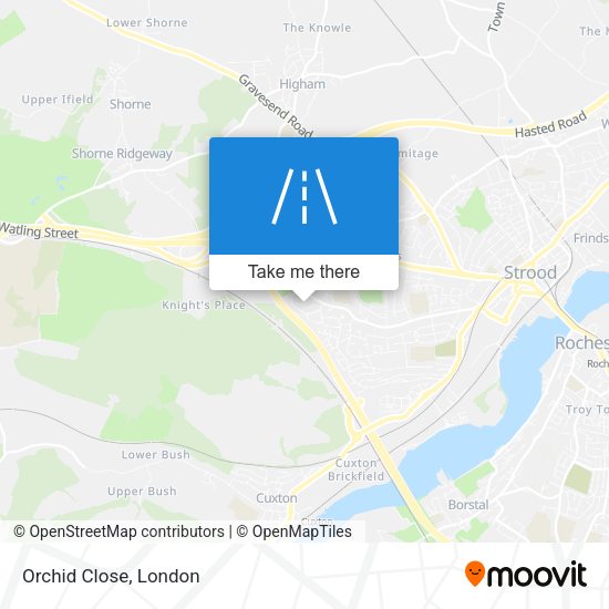Orchid Close map