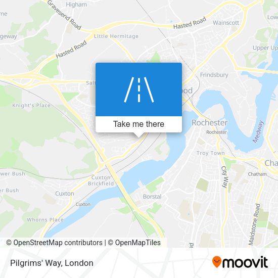 Pilgrims' Way map