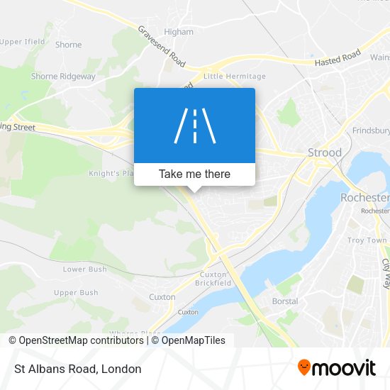 St Albans Road map