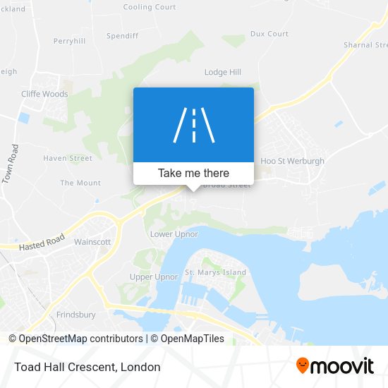 Toad Hall Crescent map