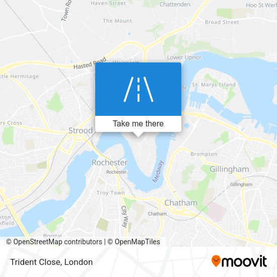 Trident Close map