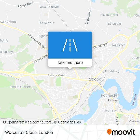 Worcester Close map