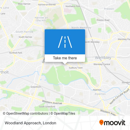 Woodland Approach map