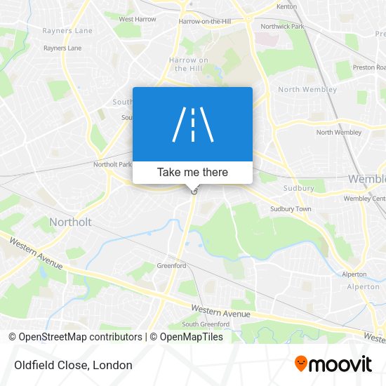 Oldfield Close map