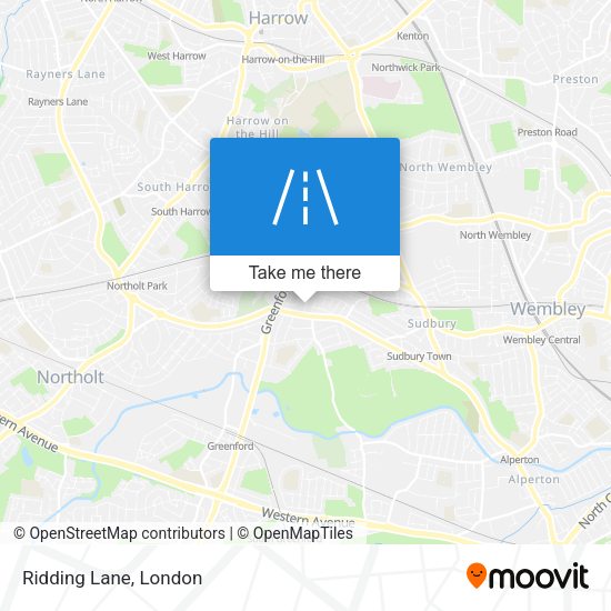 Ridding Lane map
