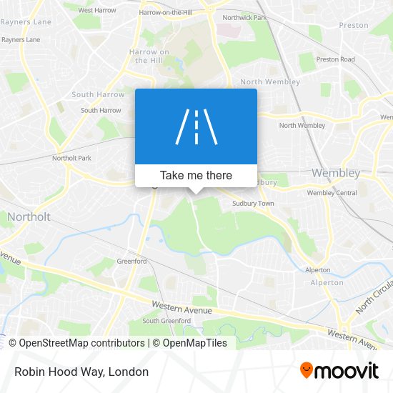 Robin Hood Way map