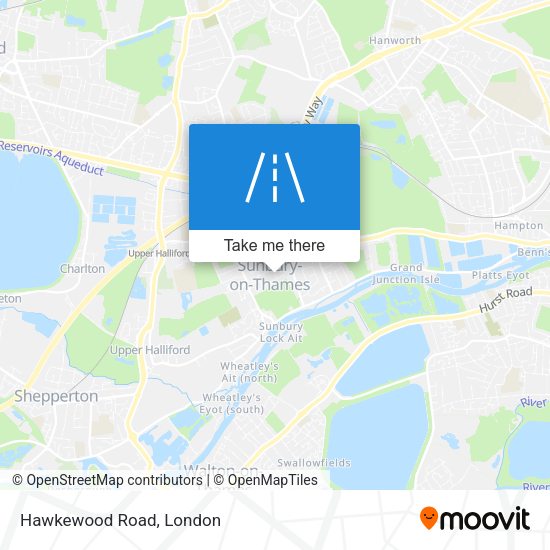 Hawkewood Road map