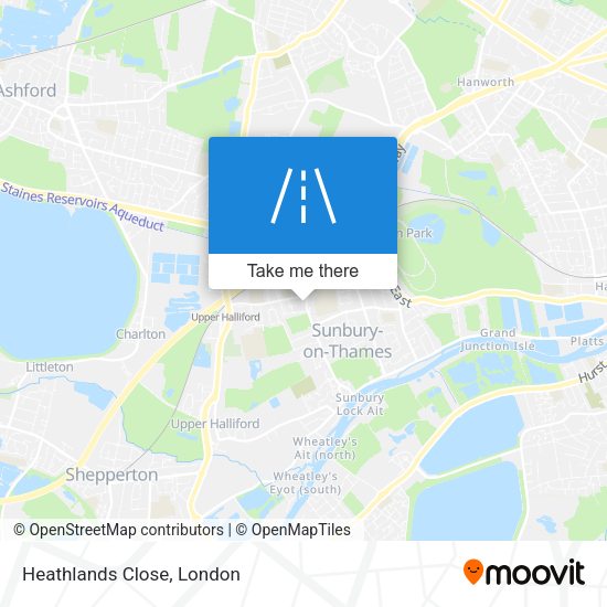 Heathlands Close map