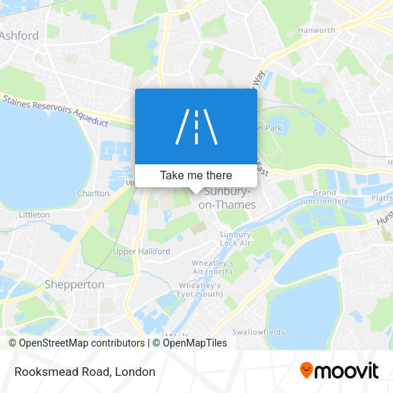 Rooksmead Road map