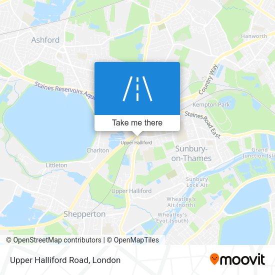 Upper Halliford Road map