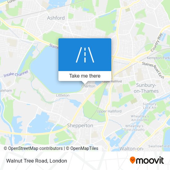 Walnut Tree Road map