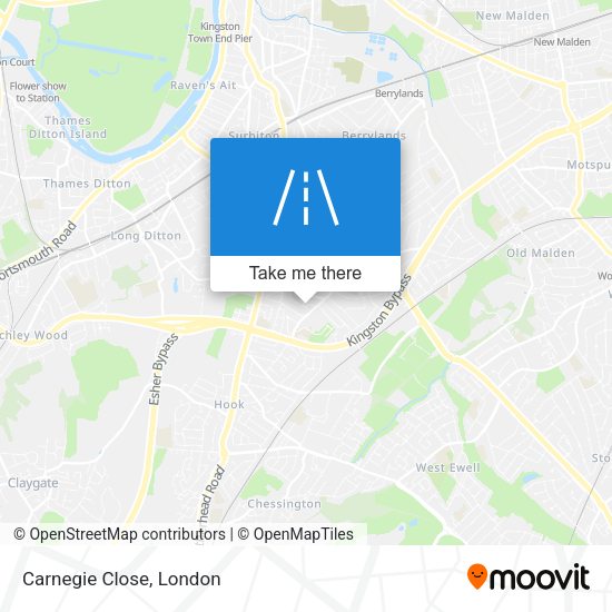 Carnegie Close map