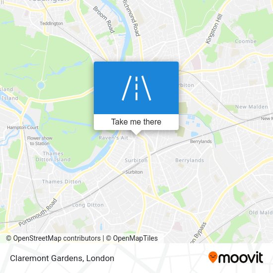 Claremont Gardens map