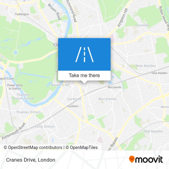Cranes Drive map