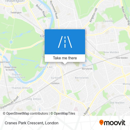 Cranes Park Crescent map