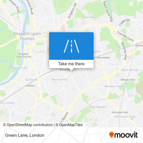 Green Lane map