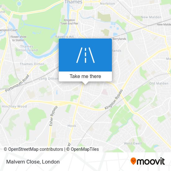 Malvern Close map