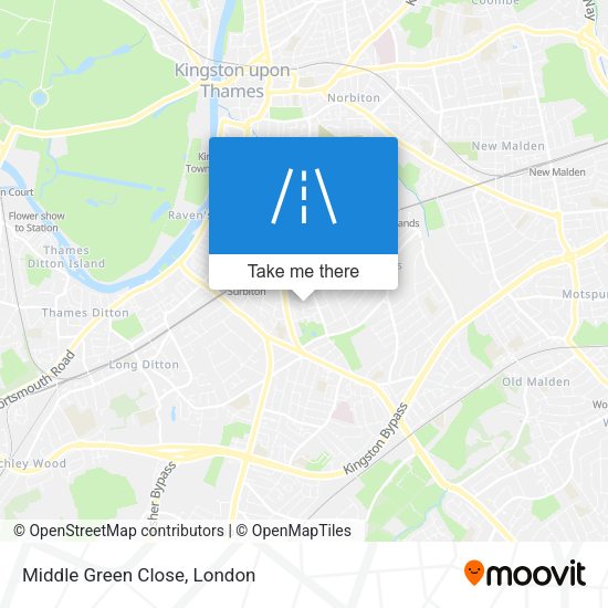 Middle Green Close map
