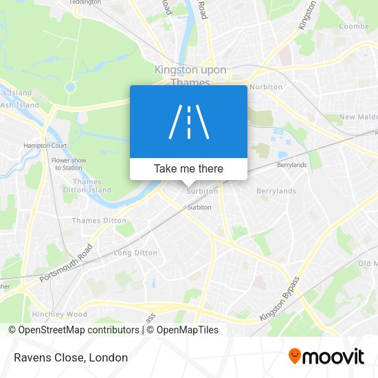 Ravens Close map