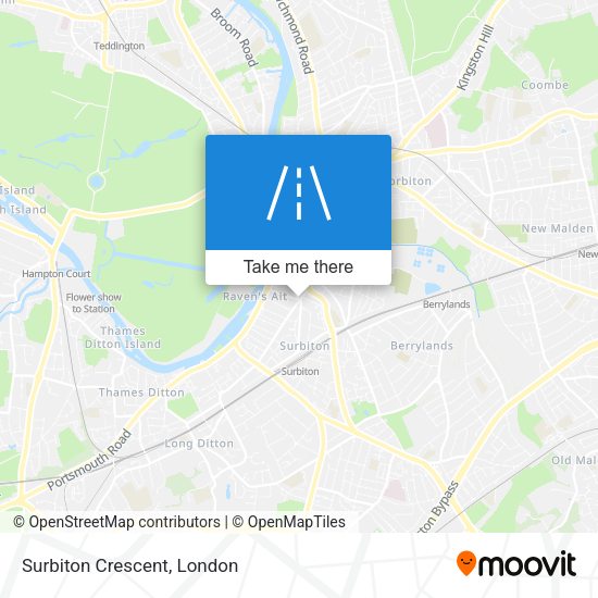 Surbiton Crescent map