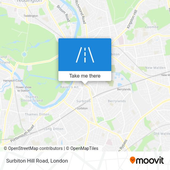 Surbiton Hill Road map