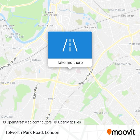 Tolworth Park Road map