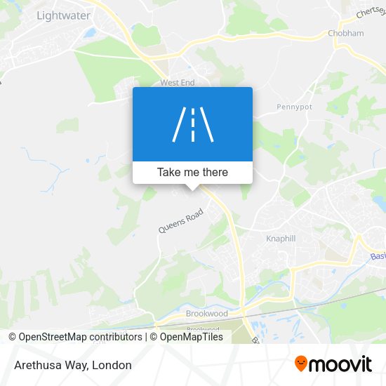 Arethusa Way map