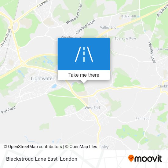 Blackstroud Lane East map
