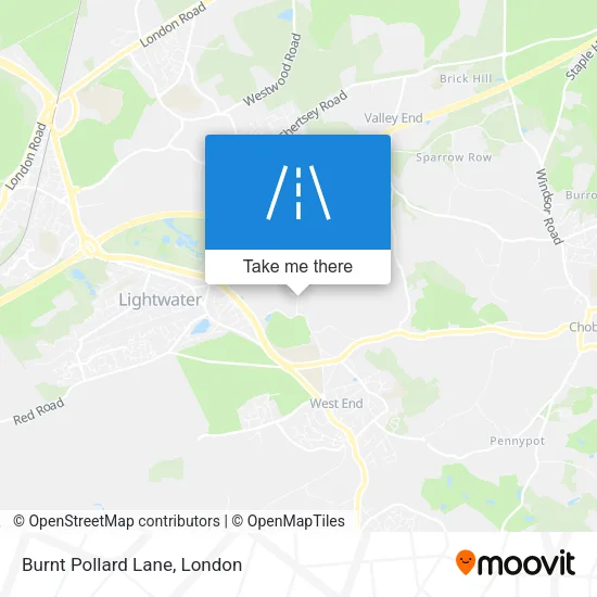 Burnt Pollard Lane map