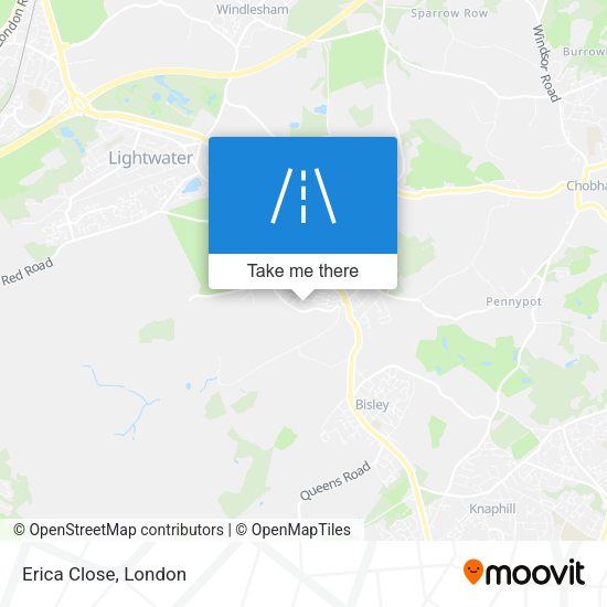 Erica Close map