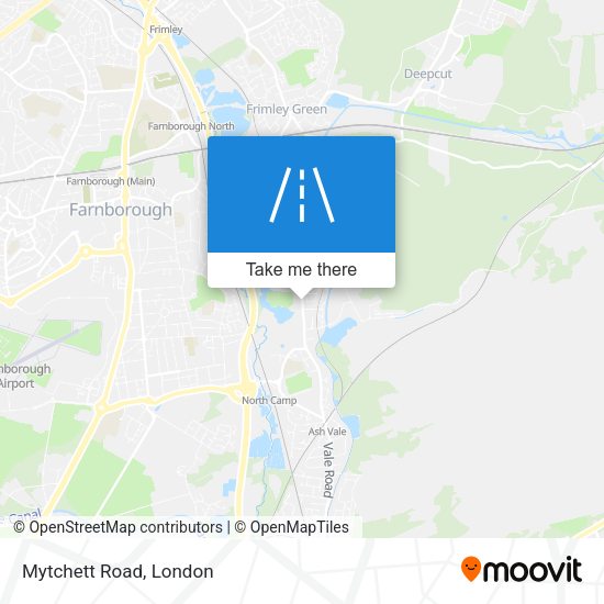 Mytchett Road map