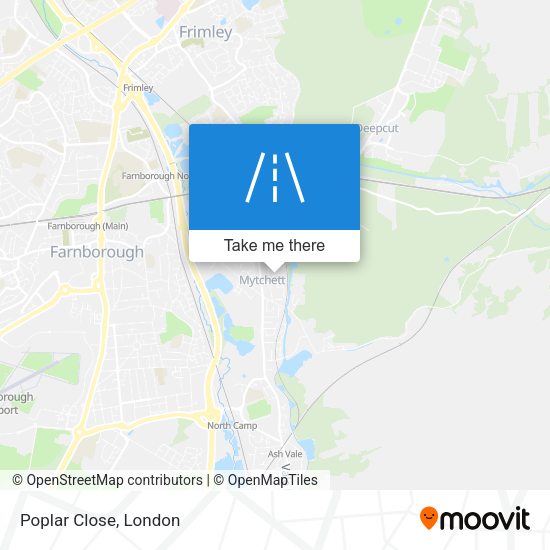 Poplar Close map