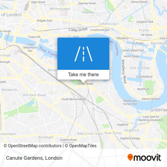 Canute Gardens map