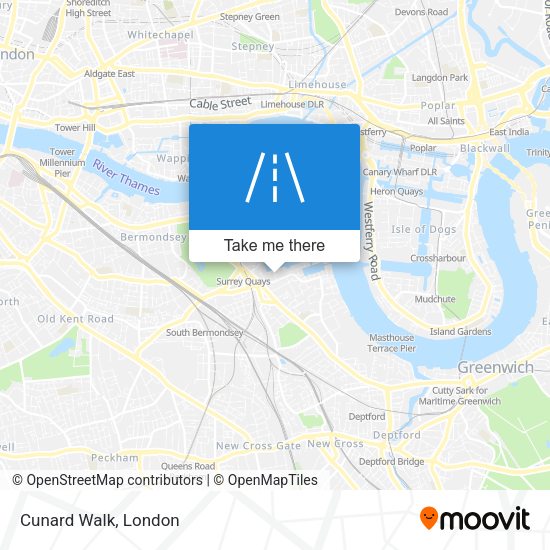 Cunard Walk map