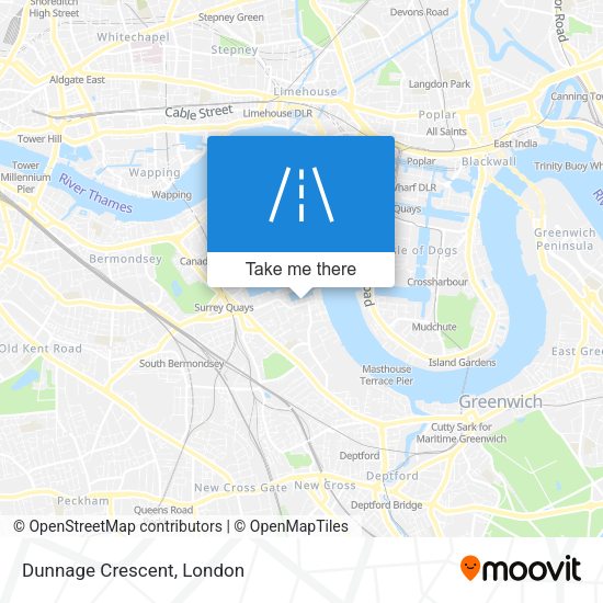 Dunnage Crescent map